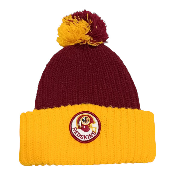 Washington Redskins Men's Beanie Winter Hat One Size Red and Yellow Acrylic VTG‎ - Picture 1 of 2